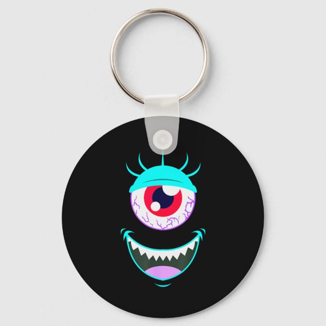 Porte-clés Drôle Y Monstre Yeux Visage Halloween  (Recto)