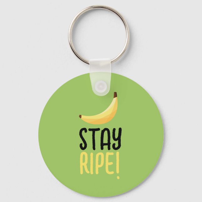 Porte-clés Drôles de faveurs de fête à la banane rétro éditab (Recto)
