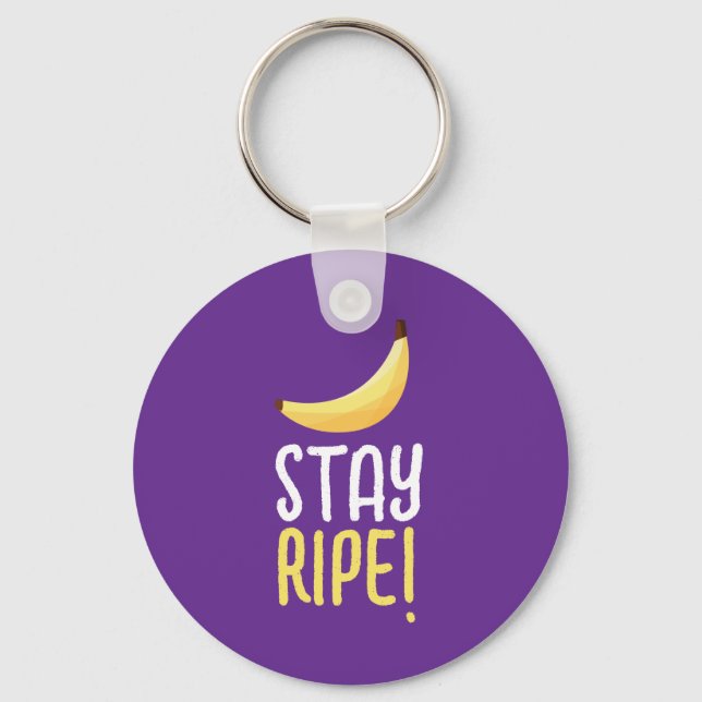 Porte-clés Drôles de faveurs de fête à la banane rétro éditab (Recto)