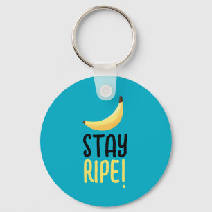 Porte-clés Drôles de faveurs de fête à la banane rétro éditab