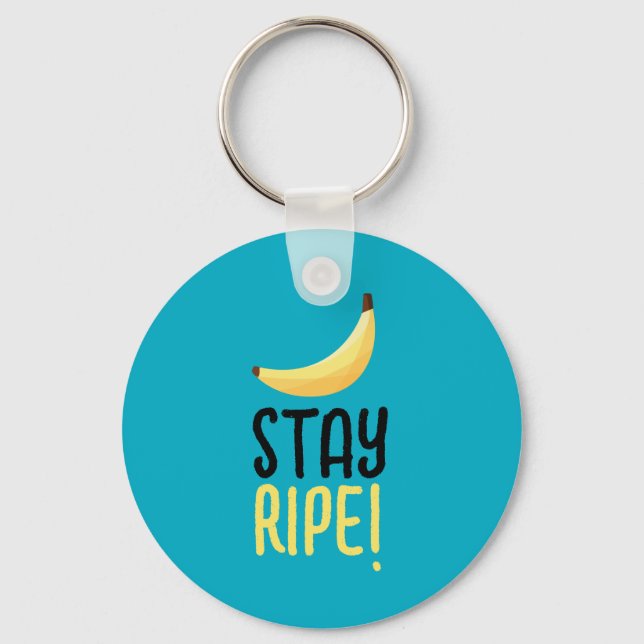 Porte-clés Drôles de faveurs de fête à la banane rétro éditab (Recto)