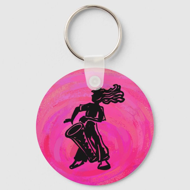 Porte-clés Drum Boogie Nights New York Hot Pink (Recto)