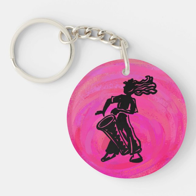Porte-clés Drum Boogie Nights New York Hot Pink (Devant)