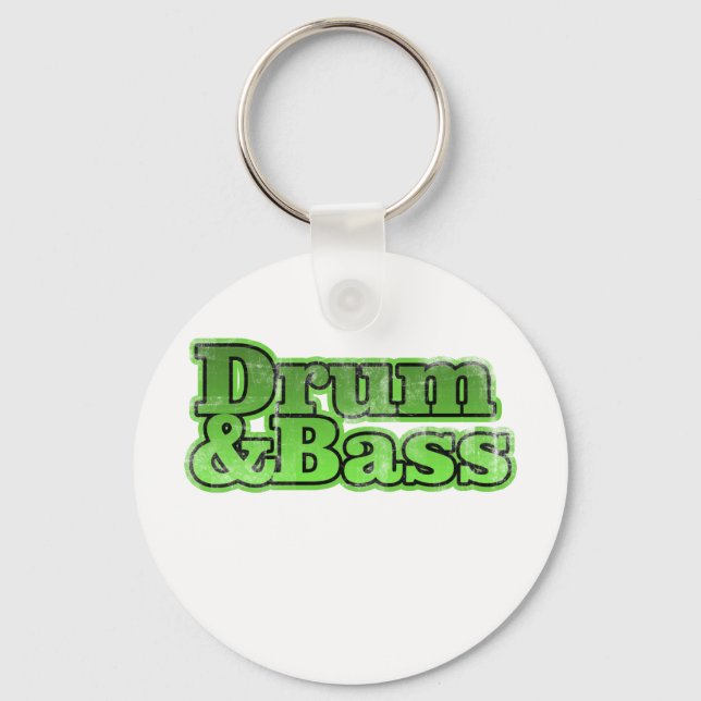 Porte-clés Drum et Bass Green (Recto)
