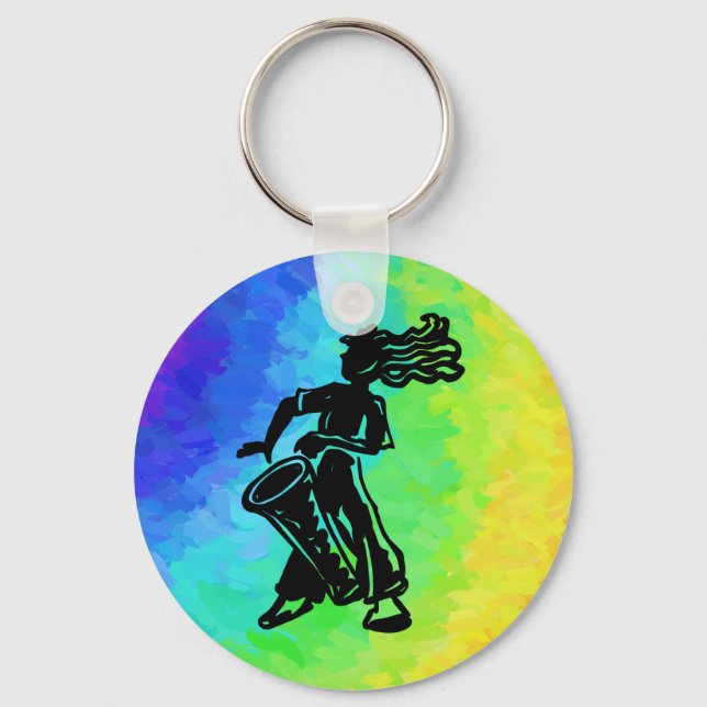 Porte-clés Drum New York Boogie Nights Rainbow (Recto)