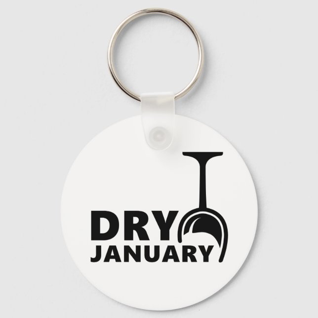Porte-clés Dry january, pas d'alcool pendant un mois (Recto)