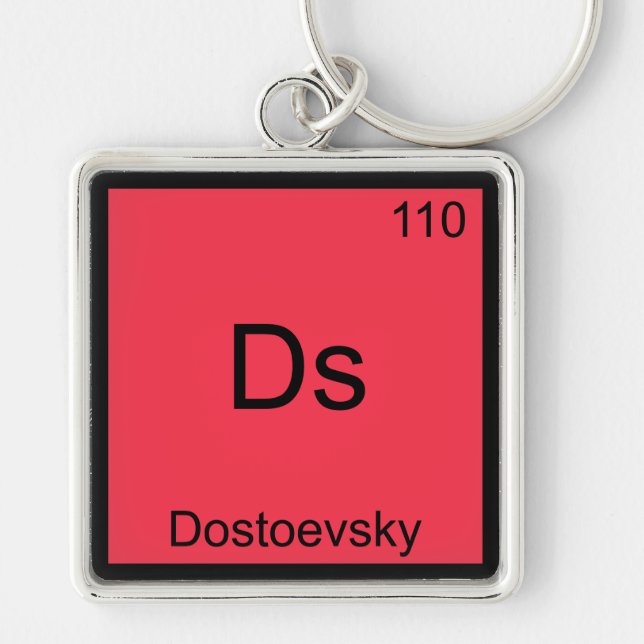 Porte-clés Ds - Dostoevsky Funny Chemistry Element Symbol Tee (Devant)