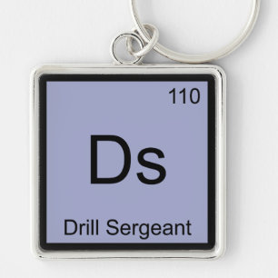 Porte-clés Ds - Tee du symbole d'élément de chimie Sergent in