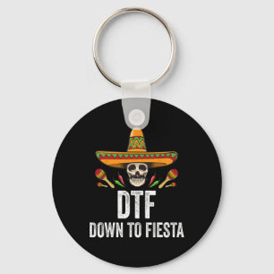 Porte-clés Dtf à la fête drôle crâne mexicain Cinco De Ma