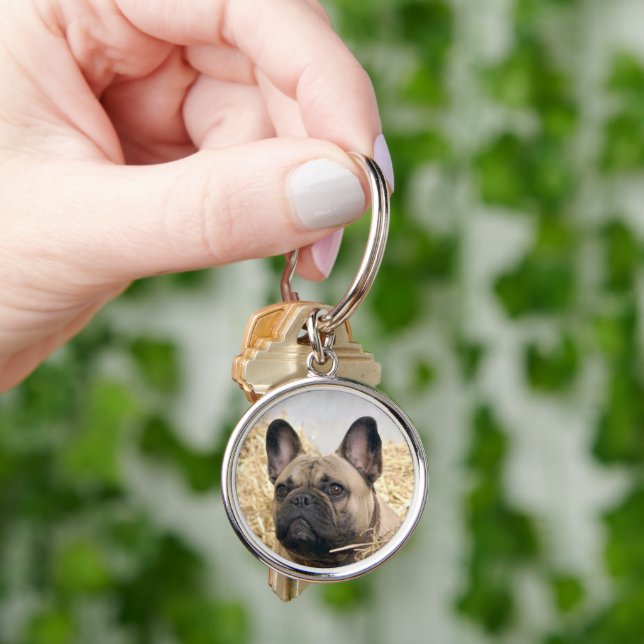 Porte-clés du bulldog français (main)
