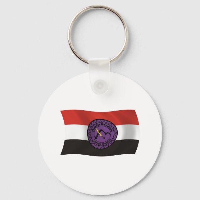 Porte-clés du drapeau de la nation Lenape de Thund (Recto)