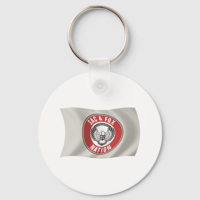 Porte-clés du drapeau de la Nation Sac & Fox (Okla (Recto)