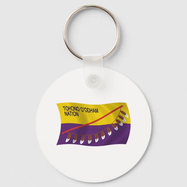 Porte-clés du drapeau de la nation Tohono O'odham (Recto)