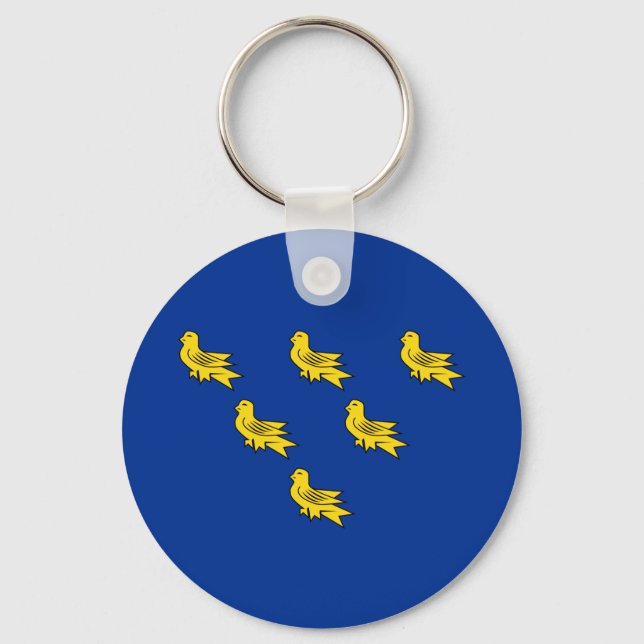 Porte-clés du drapeau du Sussex (Recto)