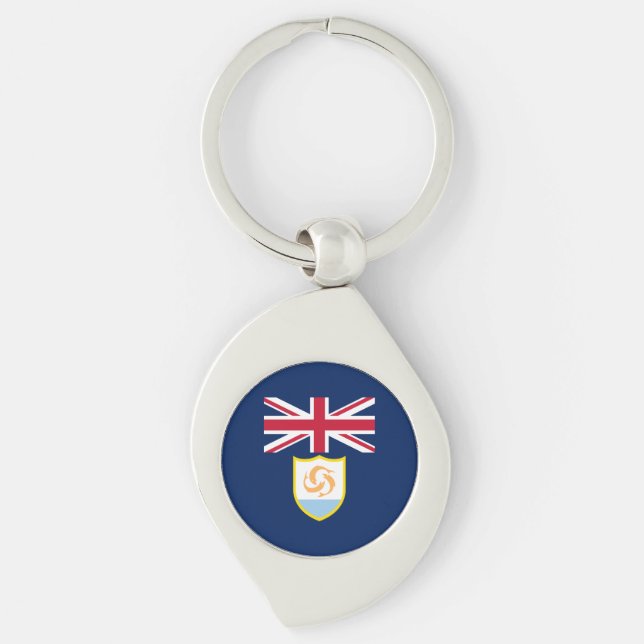 Porte-clés du drapeau patriotique d'Anguilla (Devant)
