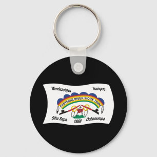Porte-clés du drapeau sioux de la rivière Cheyenne