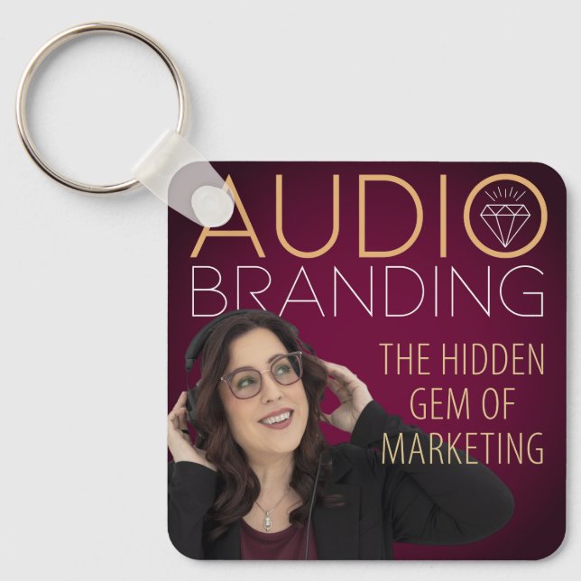 Porte-clés du podcast de branding audio (Recto)