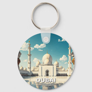 Porte-clés Dubaï Grande Mosquée des EAU Voyage