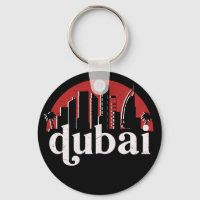 Dubaï UAE Vintage Retro City Skyline Cityscape Art