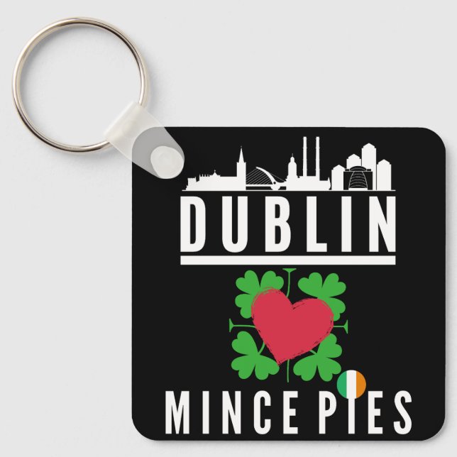 Porte-clés Dublin Loves Mince Pies Cityscape (Recto)