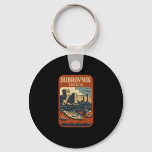 Porte-clés Dubrovnik Croatie Souvenir Nourriture Croate Et Vo