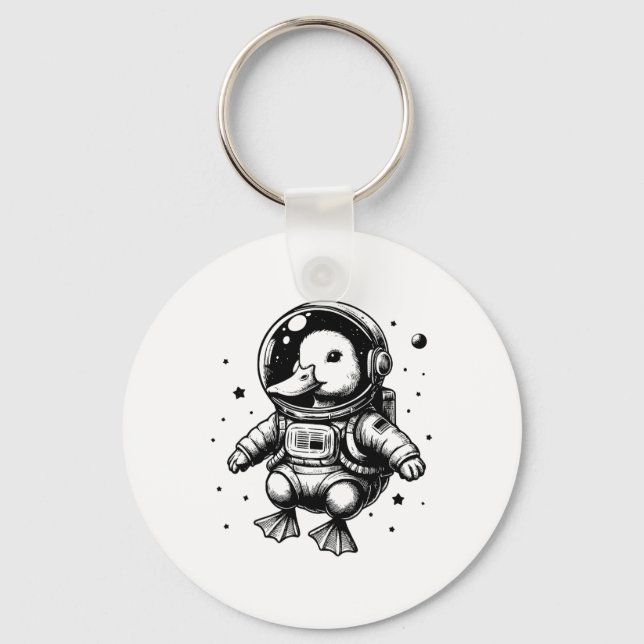 Porte-clés Duck Papa Maman Espace - Astronaut Canard (Recto)