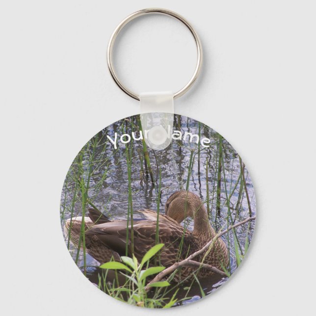 Porte-clés Duck Preening in the Reed (Recto)