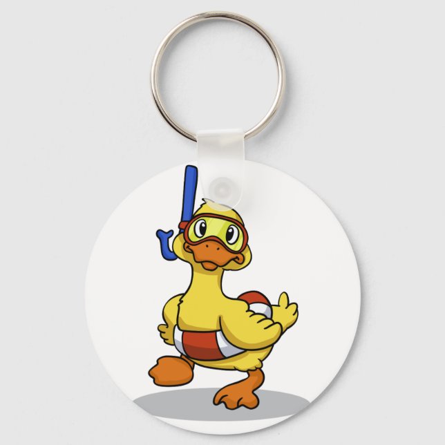 Porte-clés Duck wearing snorkeling mask choose (Recto)