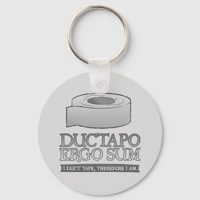 Porte-clés Ductapo Ergo Sum. Je fais du ruban adhésif, donc j (Recto)