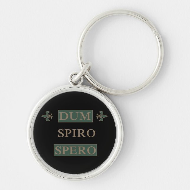 Porte-clés dum spiro spero, expression latine (Devant)