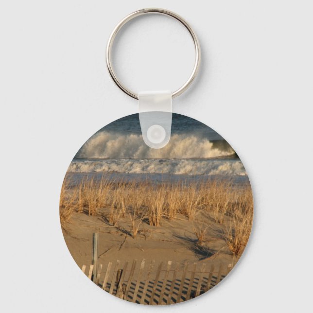Porte-clés Dunes d'Ocean City avec vagues (Recto)
