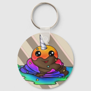 Porte-clés Dunette de licorne d'arc-en-ciel