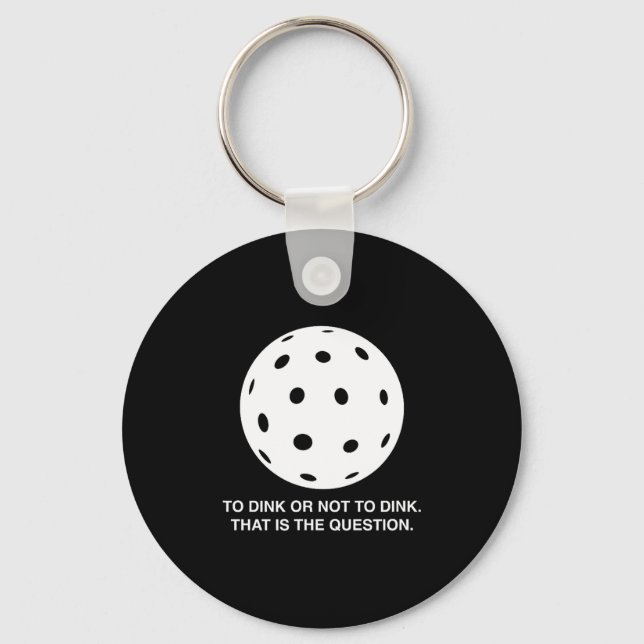 Porte-clés Dunker ou ne pas dunker, design drôle de picklebal (Recto)