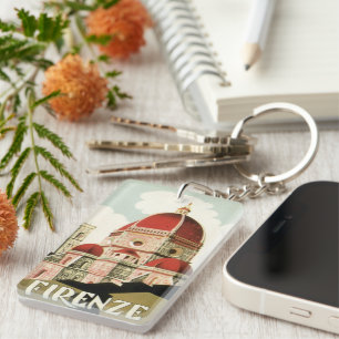 Porte-clés Duomo à Firenze Florence Italie Art de Voyage Vint