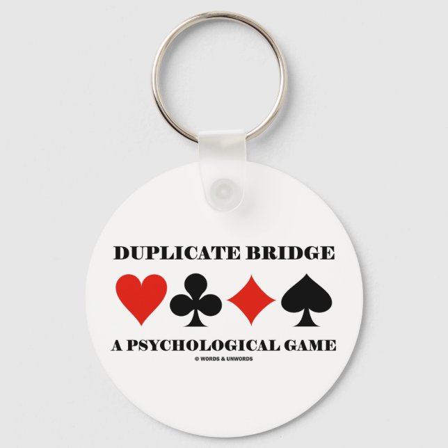 Porte-clés Duplicate Bridge A Psychological Game (Recto)