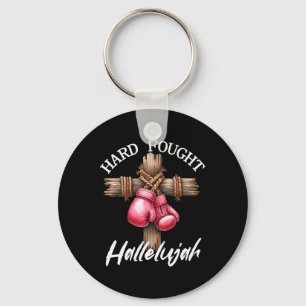 Porte-clés Dur combat Hallelujah Boxe Gants Dieu Foi Jes