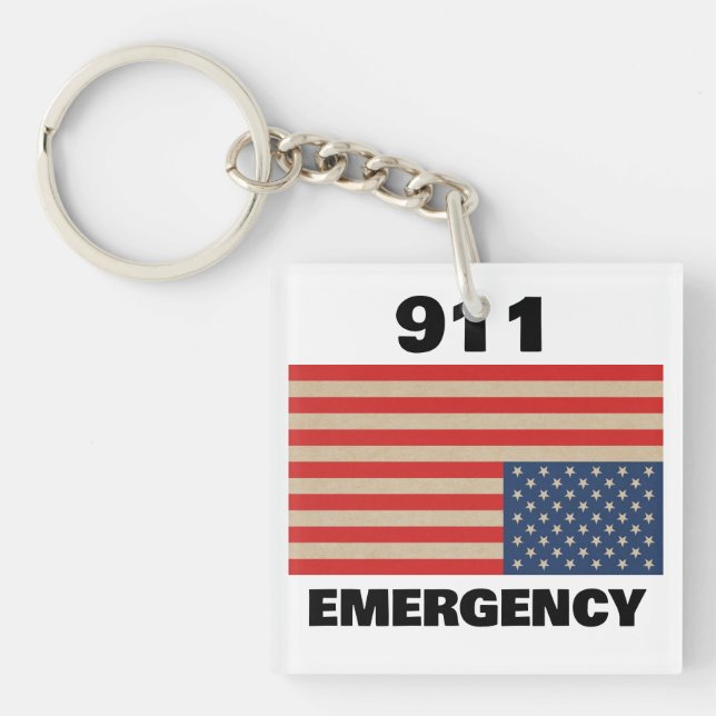 Porte-clés d'urgence 911 (Devant)