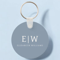 Dusty Blue minimaliste moderne Monogramme élégant