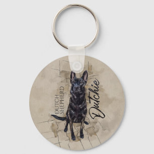 Porte-clés Dutch Shepherd - Illustration utchie