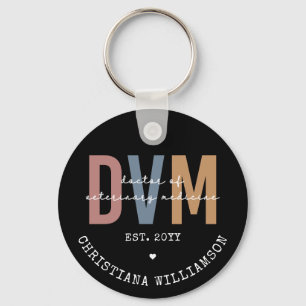 Porte-clés DVM personnalisé Docteur en médecine vétérinaire C