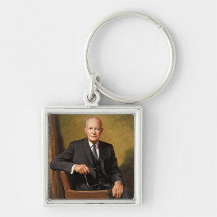 Porte-clés Dwight Eisenhower Président Portrait Maison Blanch