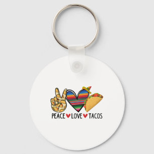 Porte-clés Dy Peace Love Taco Serape Mexicaine Fiesta Cinco D