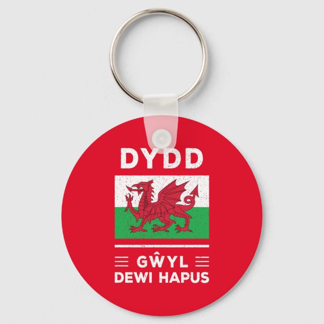 Porte-clés Dydd Giles Dewi Hapus Joyeux Saint-Davides Jour 3 (Recto)