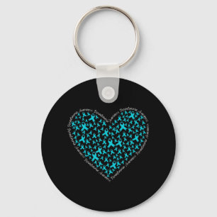 Porte-clés Dysautonomia Awareness, Teal Ribbon POTS Warrior T