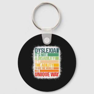 Porte-clés Dyslexie Ce n'est pas un handicap Dyslexie Sensibi