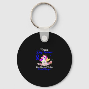 Porte-clés Dystonia Sensibilisation Fun Amie Licorne Famille
