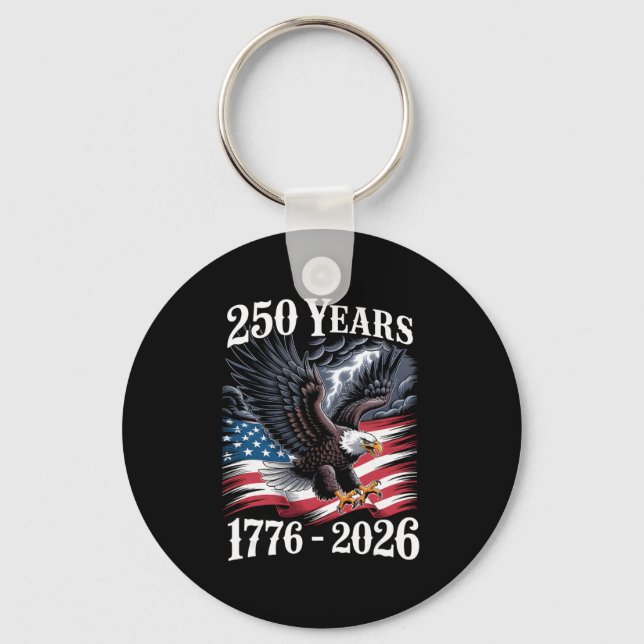 Porte-clés Eagle 250e anniversaire Rétro Fête de l'Indépendan (Recto)