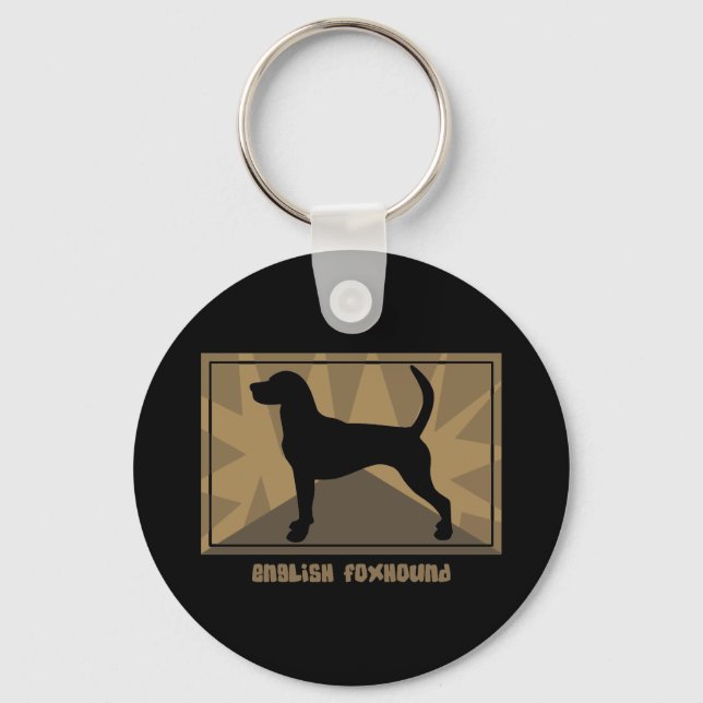 Porte-clés Earthy English Foxhound (Recto)