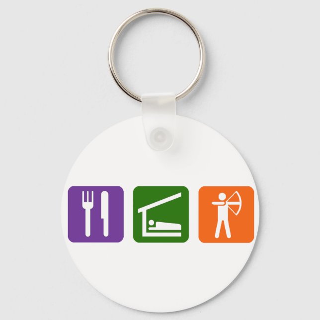 Porte-clés Eat Sleep Archery! (Recto)