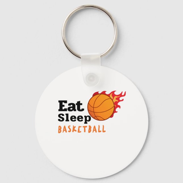 Porte-clés Eat Sleep Basketball (Recto)